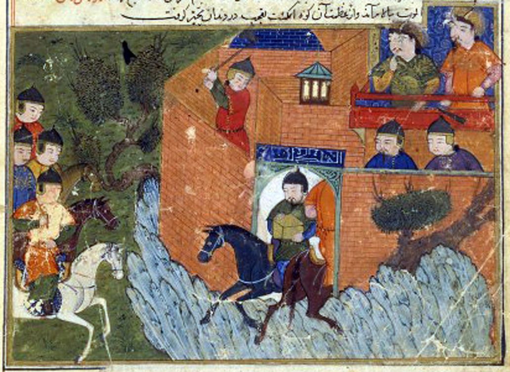 18. Siege of Alamut 1213-1214 in the Jami al-tawarikh by Rashid-al-Din Bibliothèque Nationale de France