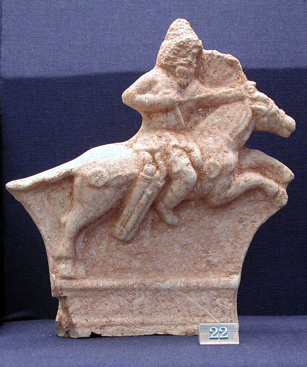 21. Ceramic plaque of a mounted archer (British Museum, London
